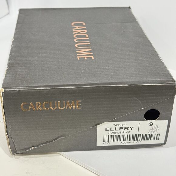 Carcuume Women’s Purple Pink Suede Strappy Ankle Wrap High Heel Shoes Size 9 - Picture 5 of 14